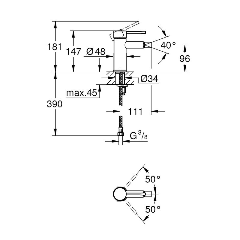 Змішувач для біде S-Size Grohe Essence New (24395KF1) ( 17966 ) ( 16712 ) Харків - фото 3