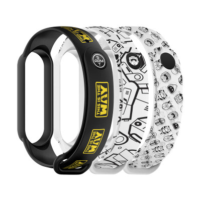 Ремінець до фітнес браслета Armorstandart комплект 3шт Xiaomi Mi Band 7/6/5 Dark Yo (ARM77065) Вінниця - фото 1