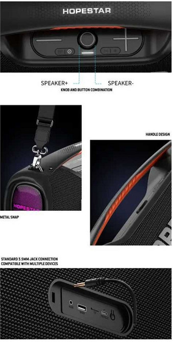 Hopestar A60 100w - Bluetooth колонки черные (Оригинал) Киев - изображение 1