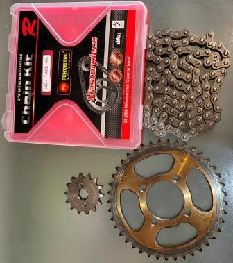 Зірки трансмісії (пара) Delta 428-14T + 428-41T (+ланцюг 98L) FUKUMERU VDK Київ - фото 1