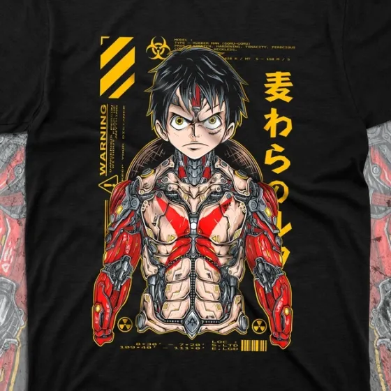 Футболка чоловіча з  принтом Ван Пис Кібер Луффі Розмір 48 Anime00Розмір 48 Дніпро