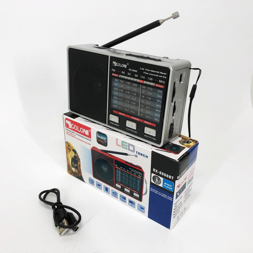 Портативне аварійне радіо, що працює від мережі, Портативне радіо, Радіоприймач з гарною якістю прийому DV-80 Львів - фото 4