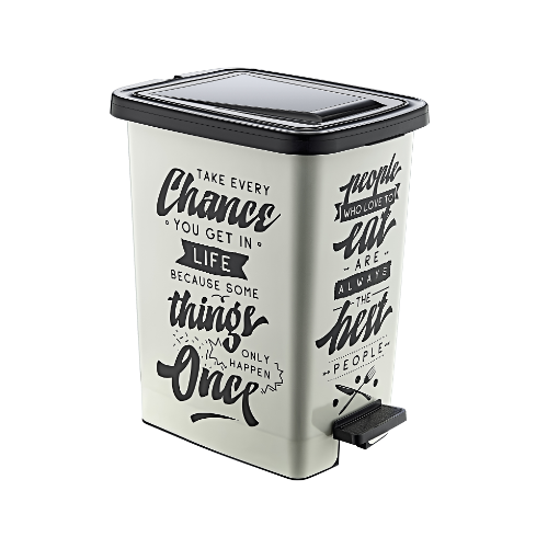 DECOR Slim відро для сміття з малюнком 8л (12) (x137 напис на білому) Житомир