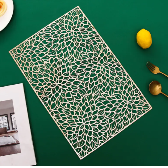 Сервірувальна серветка під гаряче килимок сервірувальний золотистий, 45×30см, набір 2шт Кам'янець-Подільський