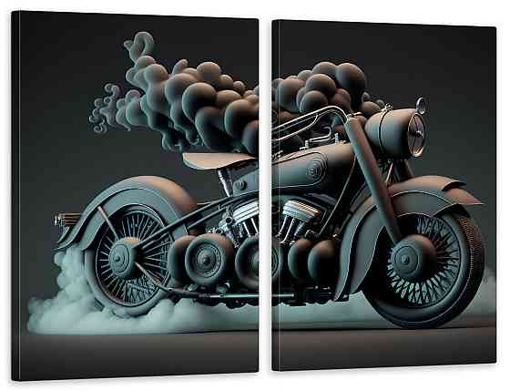 Модульна картина у вітальню/ спальню  Мотоцикл   TLV-2_137 120х170 см Київ