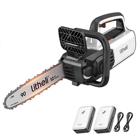 Пила аккумуляторная цепная Litheli питание от павербанка + Power Bank Litheli 20000 mAh 45W 2А Винница