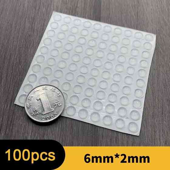 Прозорі силіконові накладки-бампери 6x2 мм, 100 шт Київ