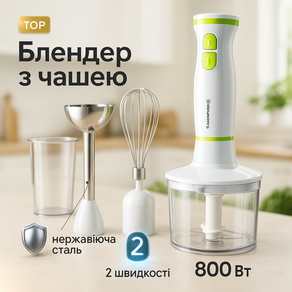 Блендер для сімейного використання, Блендер з функцією приготування коктейлів Легкий для дому YE-33 Львів - фото 8