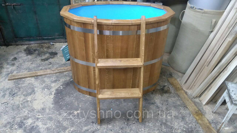 Купель овальная со вставкой под разборку из дуба Киев - изображение 3