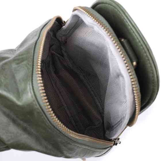 Красива сумка через плече в модному кольорі з екошкіри Vintage 22791 Зелений Київ