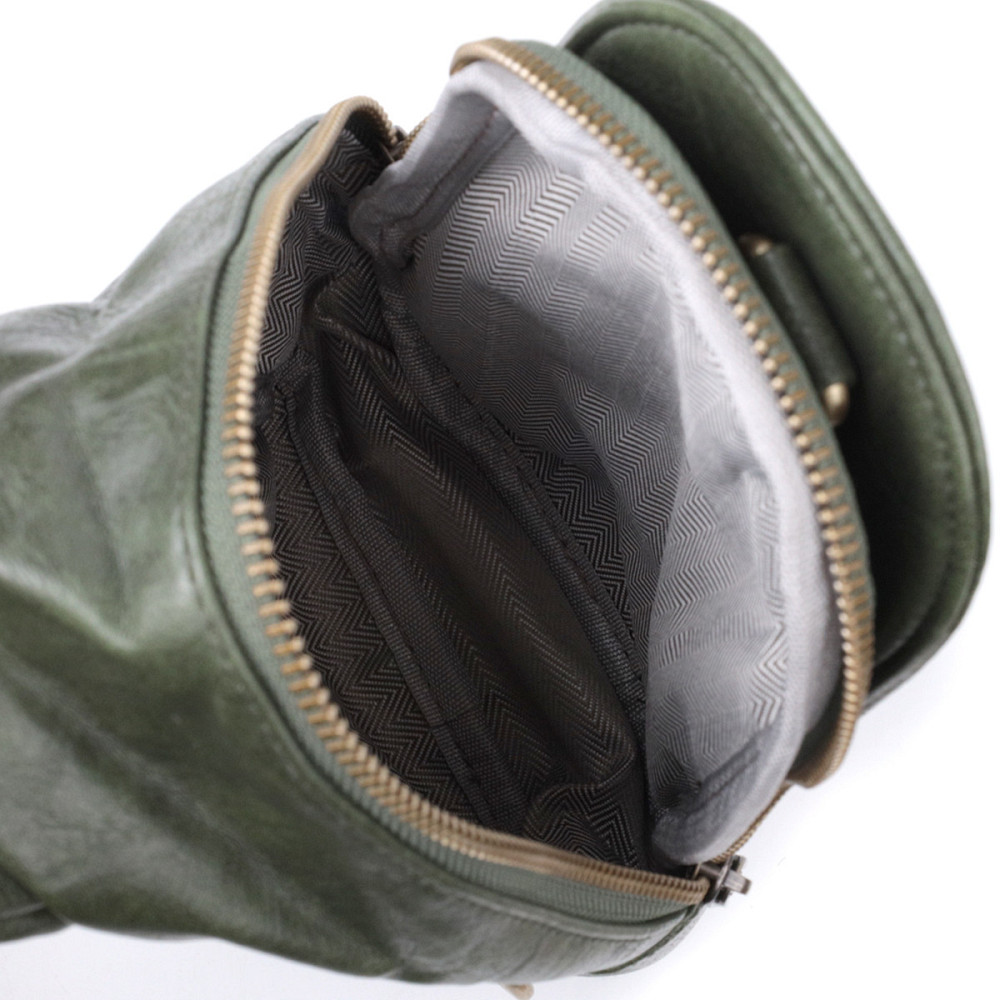 Красива сумка через плече в модному кольорі з екошкіри Vintage 22791 Зелений Київ - фото 6