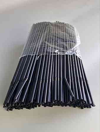 Трубочка d4.8-24см чорна з гофрою (200 шт) Харків