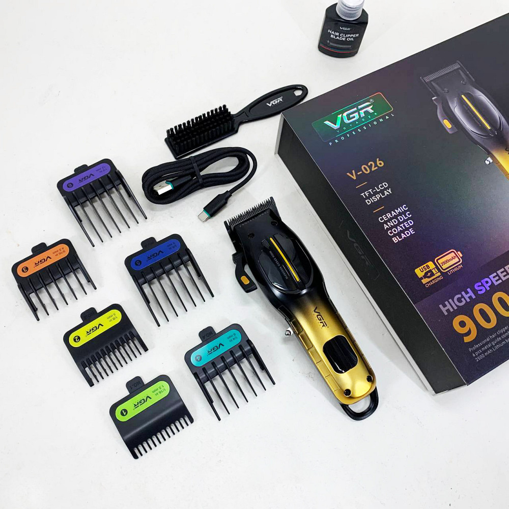 Електрична машинка з насадкою для бороди VGR, Машинка для стрижки на акумуляторі Тример скронь YN-28 Львів - фото 3