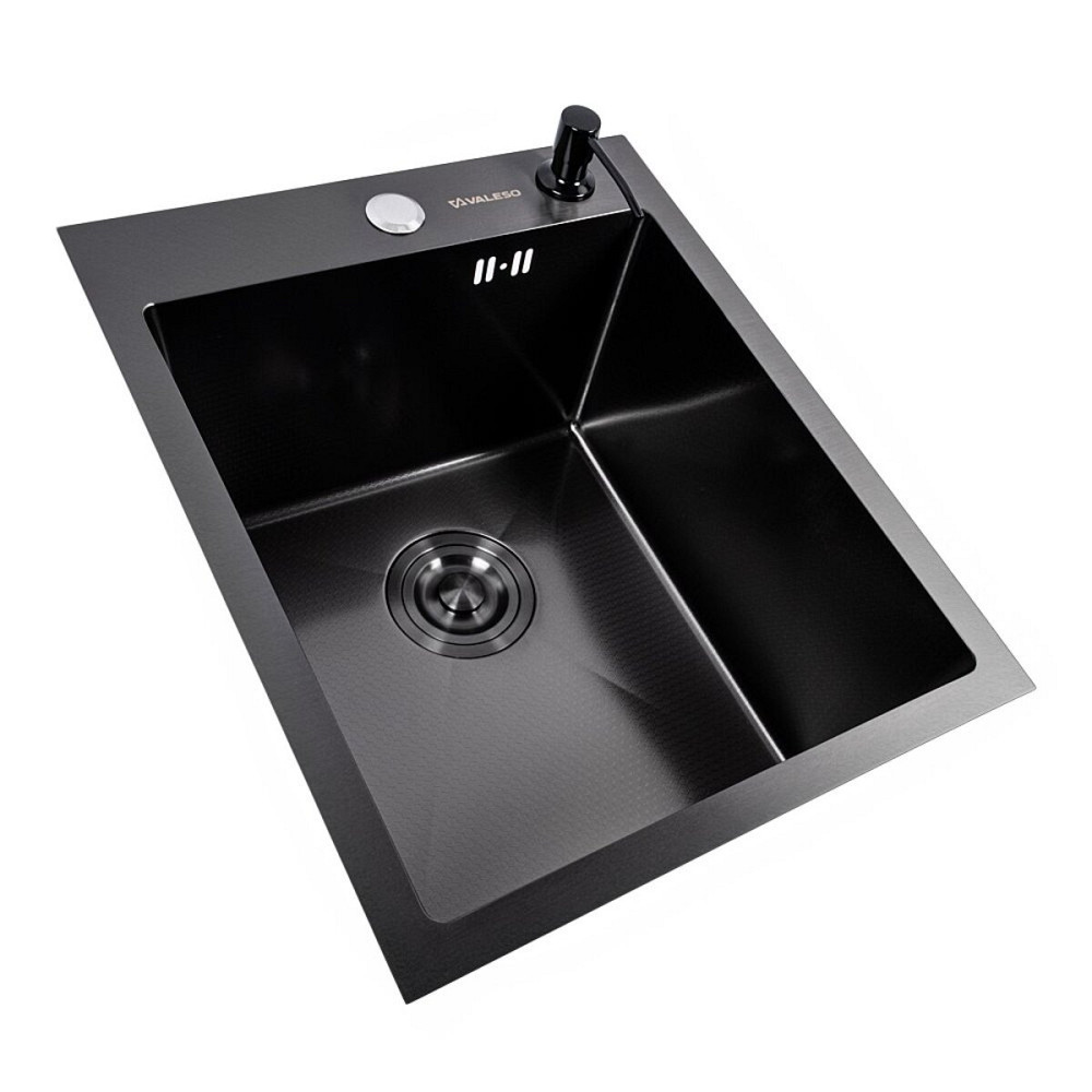 Кухонна мийка з нержавіючої стал чорна DECOR VALESO Handmade Коломыя - изображение 2
