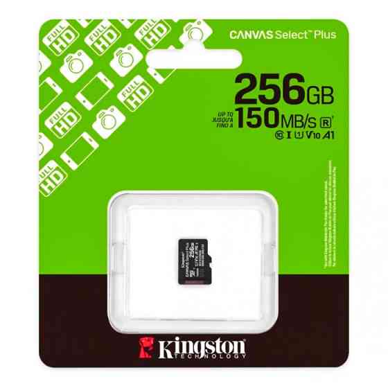 Карта памяти для домофона microSDXC Kingston Canvas Select Plus 256 GB Class 10 А1 UHS-1 Киев