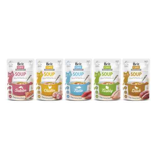 Корм вологий Brit Care Soup Salmon для котів суп з лососем 75 г Київ