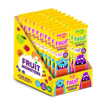 Цукерка Demi Fruit Monsters Пастила фруктова з смаком полуниці 15 г (de.21937) Вінниця