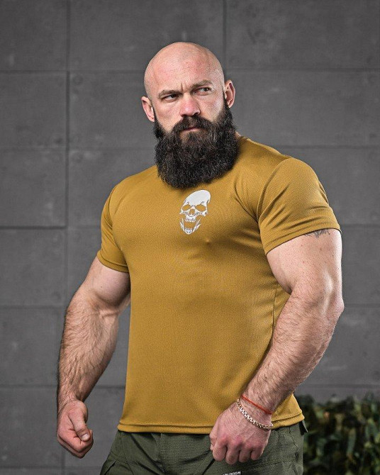 Тактическая потоотводящая футболка odin дальше бога нет кайот ДЛ6547 Одесса - изображение 9