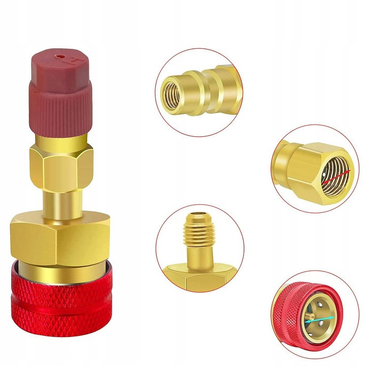 Комплект 2 муфт-адаптерів БРС з R1234yf на R134a для автокондиціонерів, перехідники Київ - фото 6