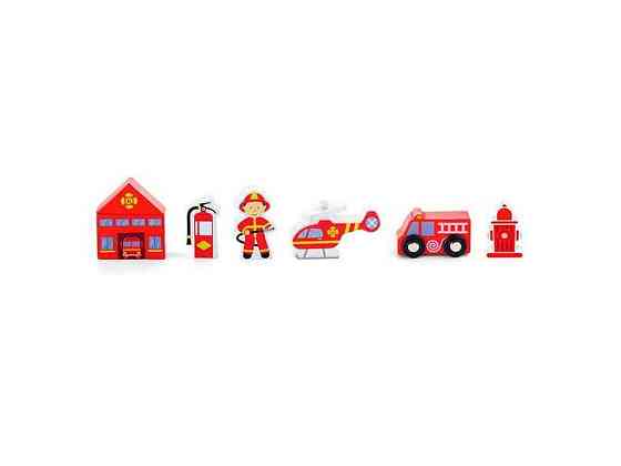 Набір для залізниці Пожежна станція (50815) ТМ Viga Toys Київ