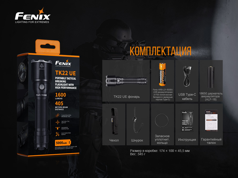 Ліхтар ручний Fenix TK22UE Київ - фото 18