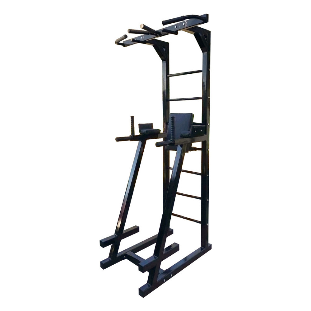 Турнік + прес + бруси підлогова стійка 60х60 мм KZ-837 Чорний Спортивні стінки і турніки для будинку розбірна Київ - фото 1