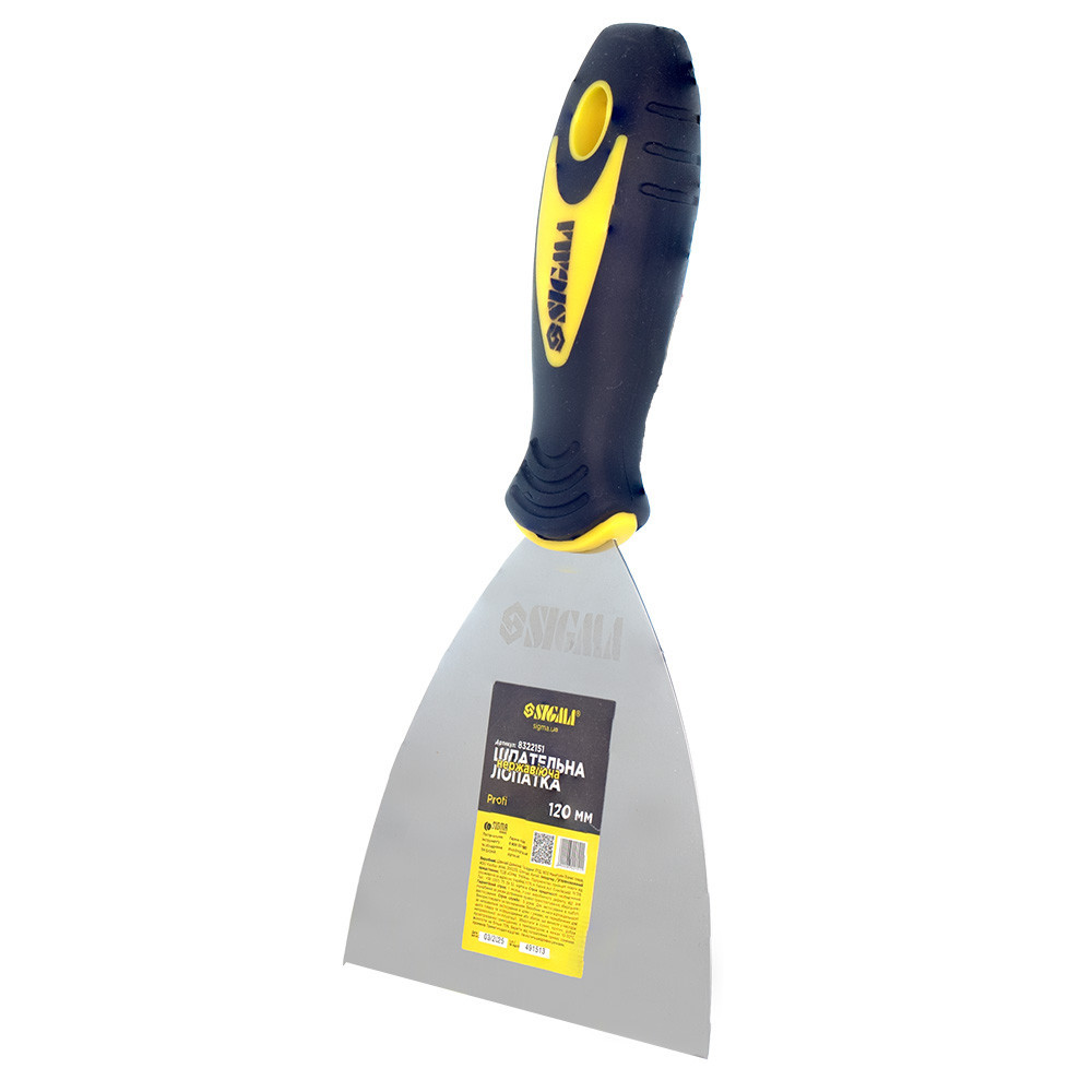 Шпательна лопатка неіржавка Profi 120 мм SIGMA (8322151) Київ - фото 6