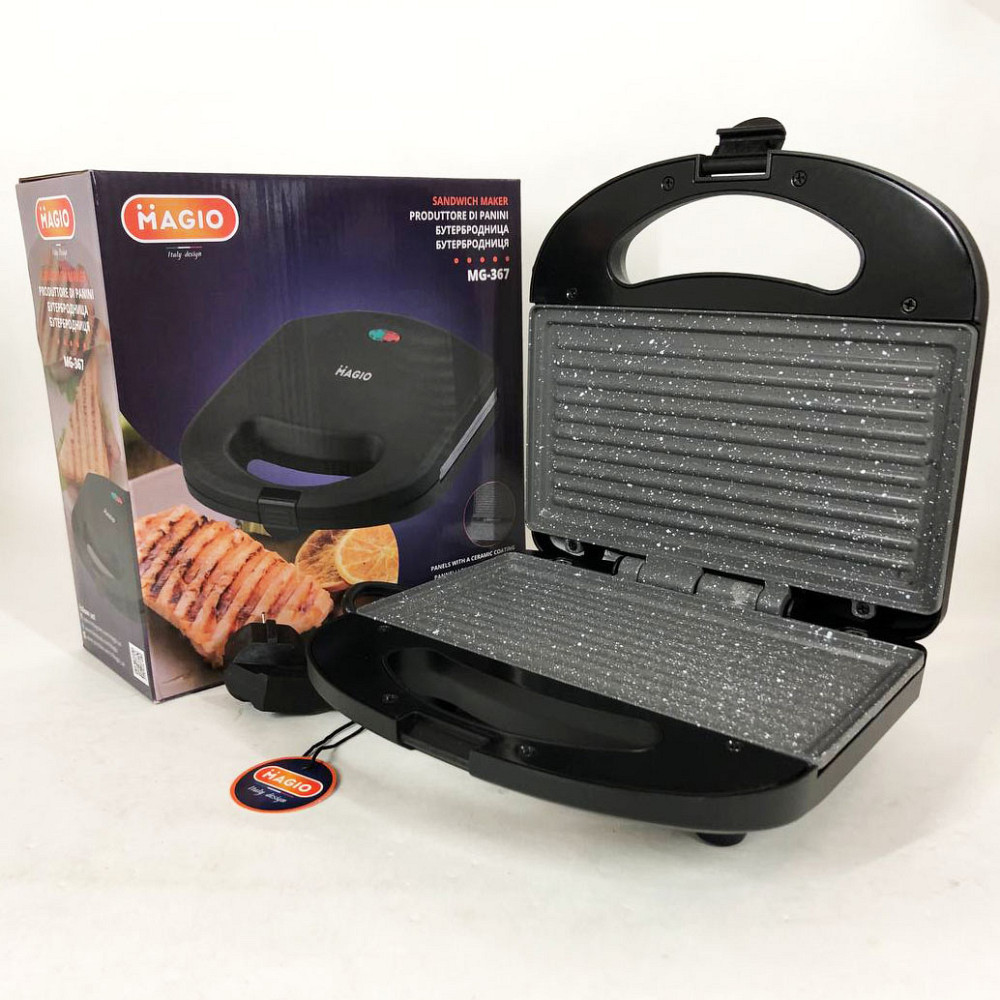 Гриль барбекю електричний для дому MAGIO, Електрогриль для стейків, Гриль електричний сендвічниця TU-57 Львів - фото 14