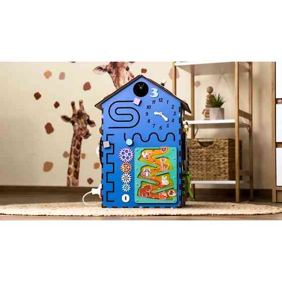 Розвиваюча іграшка Бізікуб "Будинок" TG200222 блакитний, 55х30х30 см Вінниця