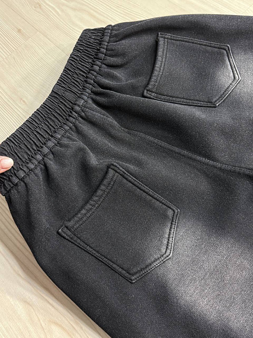 Брюки женские Alia 9148 утепленные на флисе мом большие размеры черные, черный, 2XL Киев - изображение 20