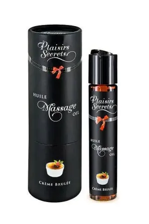 Масажна олія Plaisirs Secrets Creme Brulee (59 мл) з афродизіаками їстівна, подарункове паковання Львов