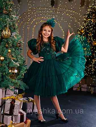 Зеленое пышное платье 128-140 Кривой Рог