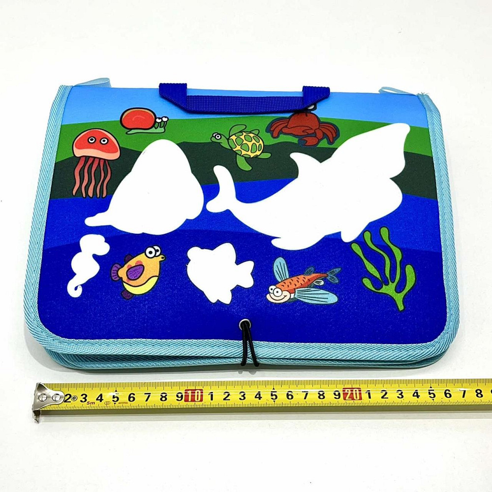 Сумочка розвиваюча тканинна з навчальними елементами Блакитна (C60512) Чернігів - фото 8