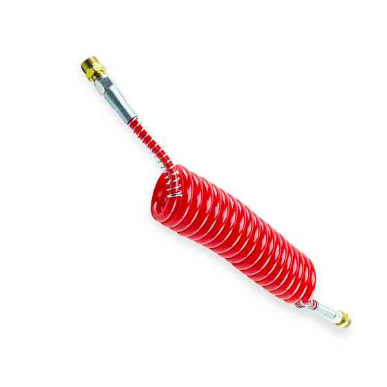 Шланг воздушный (красный ) 4,0м м22х1,5 спиральный Мукачево