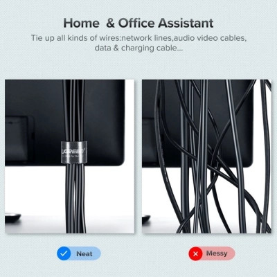 Набор для крепления лента-липучка LP124 20mm Cable Tie Band 5m Black Ugreen (40356) Винница - изображение 7