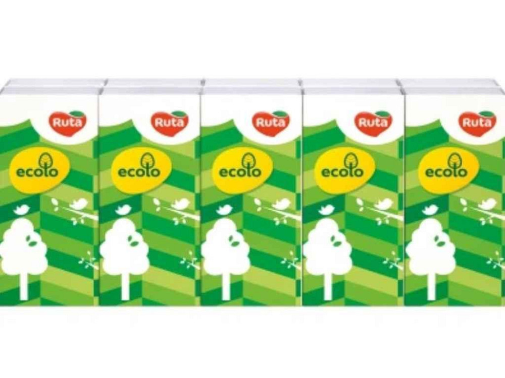 Носові хустинки Ecolo без аромату 2 шари 1уп/10 пачок ТМ Ruta Київ - фото 1
