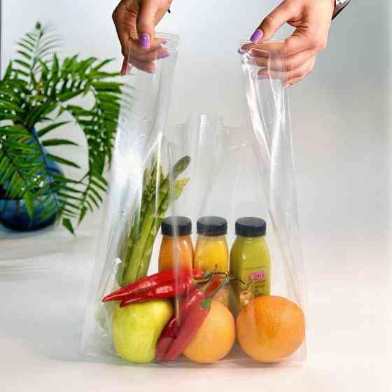 Пакет майка, 28(2х7)х48см, 50 мкм, (25 шт.), LDPE пищевой, прозрачный Павлоград