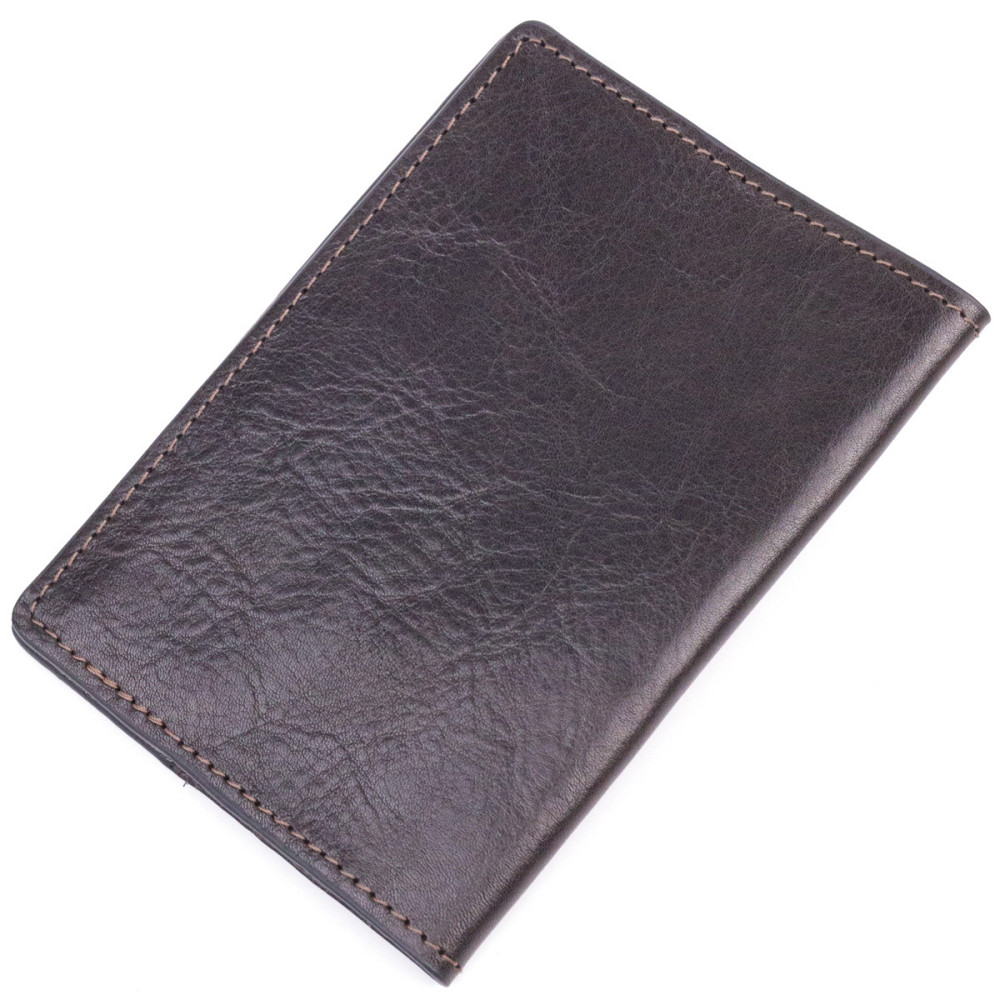 Кожаная обложка на паспорт Карта GRANDE PELLE 16774 Коричневая Киев - изображение 2