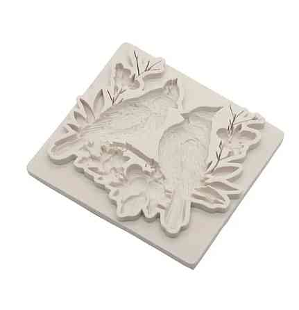 Молд силиконовый Птицы 87 на 80 мм серый Киев