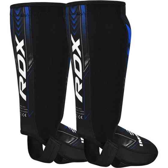Захист для гомілок та стоп RDX NEOPRENE SHIN INSTEP IMMAF-1-BLUE-L Кам'янське