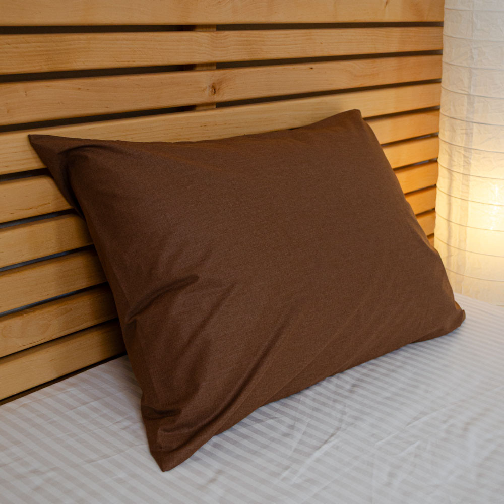 Наволочка на подушку 50х70 см бязь ранфорс 120 г/м2 YouStar 1 шт. (Шоколад) Сумы - изображение 1
