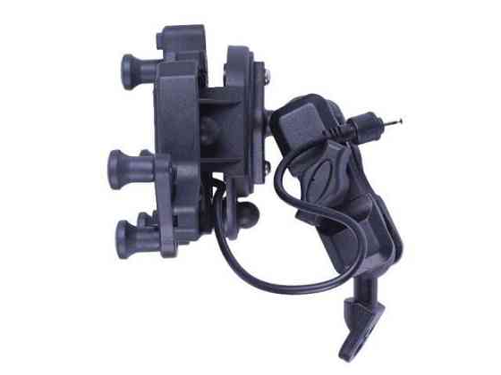 Держатель телефона HFCM-34 (крепление на руль), с ручкой и беспроводной зарядкой Мукачево