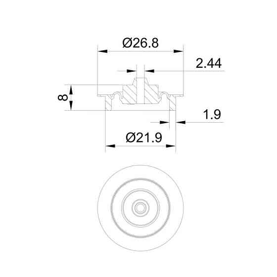 Мембрана для наповнювального клапана бачка унітазу KOER KT-1410 для KT-0103, KT-0104 (KR5707) Київ