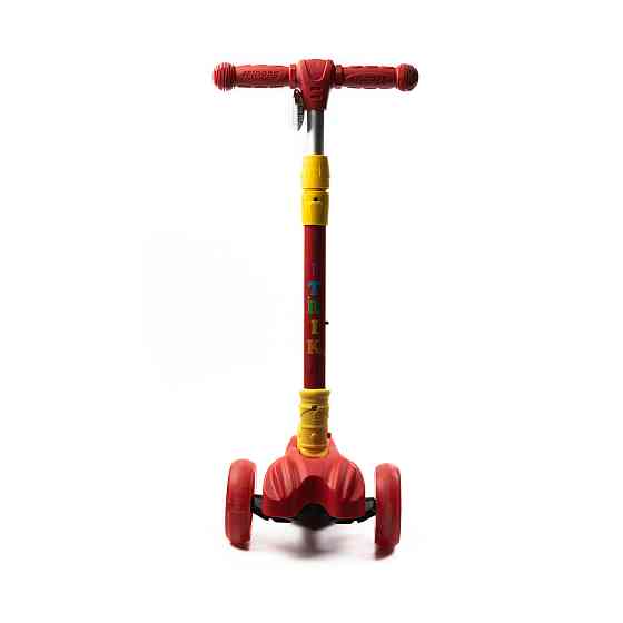 Самокат детский трехколесный складной iTrike Maxi JR 3-060-11-R с подсветкой колес Красный Каменец-Подольский