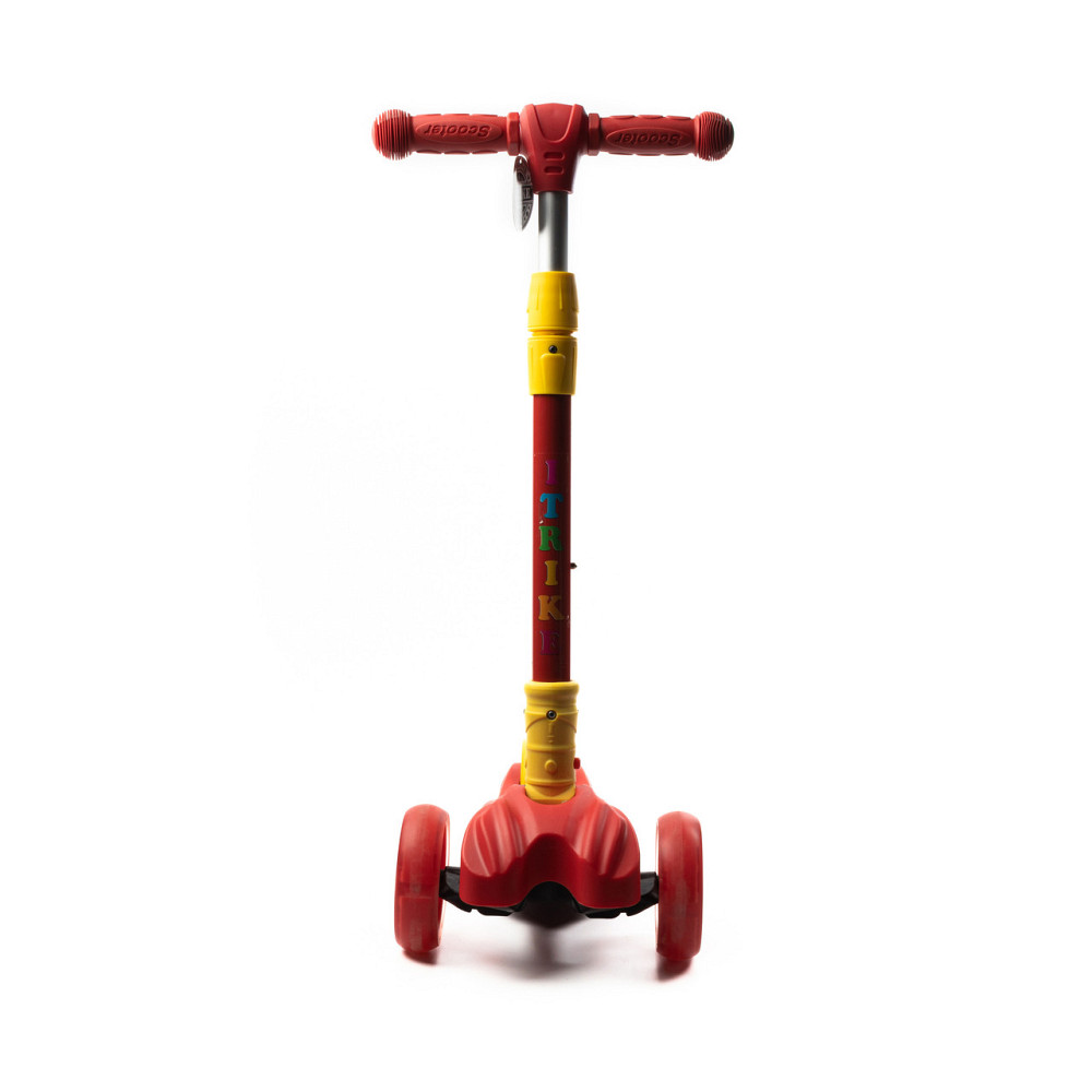 Самокат детский трехколесный складной iTrike Maxi JR 3-060-11-R с подсветкой колес Красный Каменец-Подольский - изображение 3