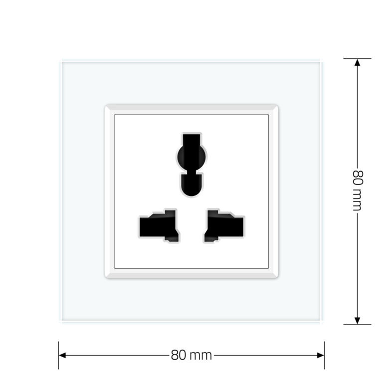 LIVOLO Розетка універсальна 12 стандартів в 1 Livolo білий скло (VL-C7C1C-11) Коломия - фото 8