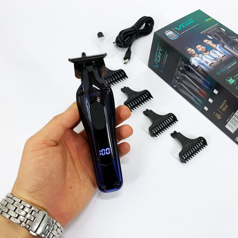 Тример для стрижки акумуляторний професійний VGR, Машинка для стрижки акумуляторна з насадками WC-14 Львів - фото 1
