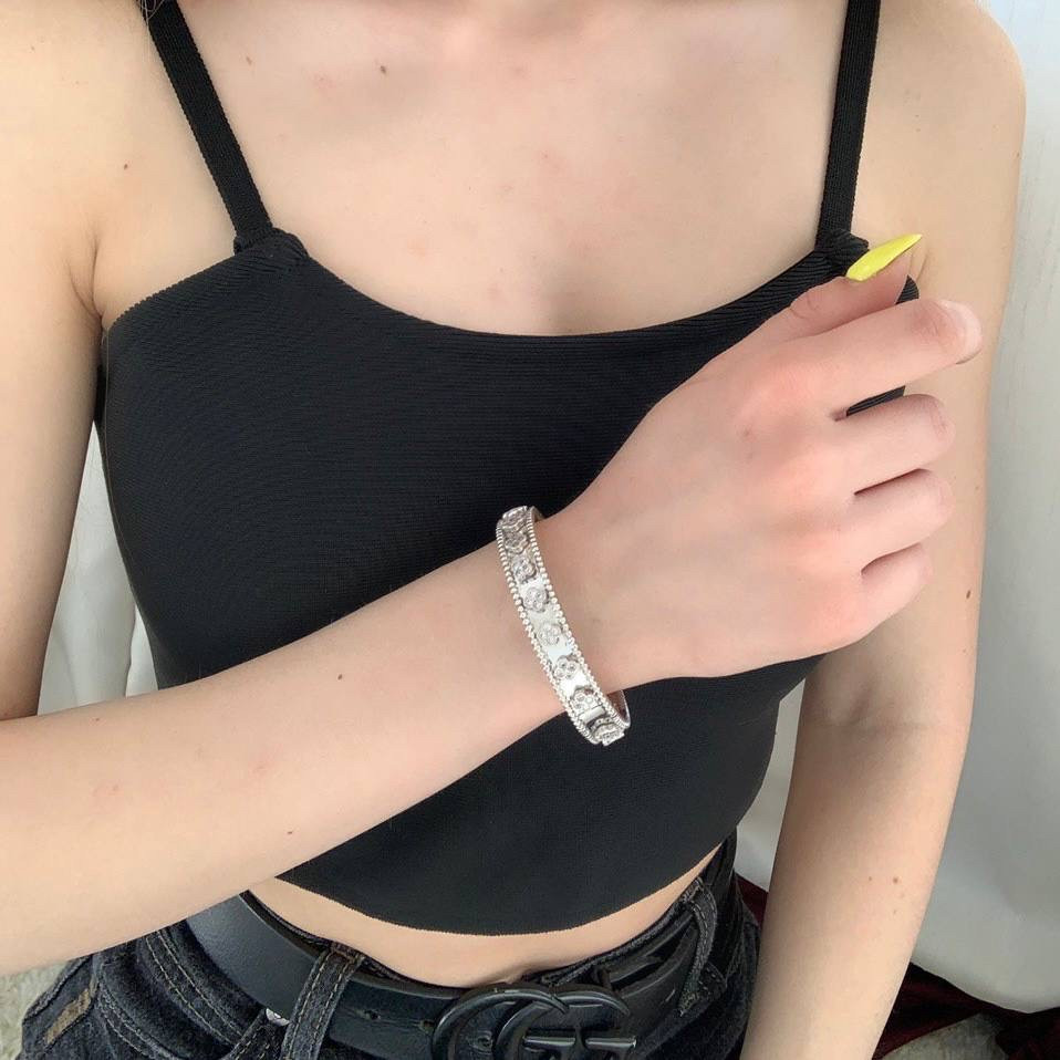 Браслет Van Cleef цирконы посеребрение / жесткий браслет Одесса - изображение 2