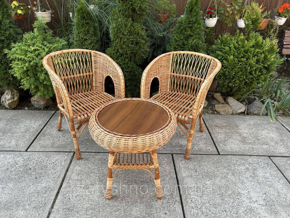 Меблі плетені балконні з лози Київ - фото 6