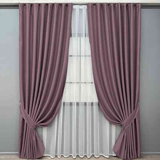 Комплект готових штор VR-Textil Блекаут Midnight № 1231ш Марсала 200х290 см 2 шт (32-505) Київ